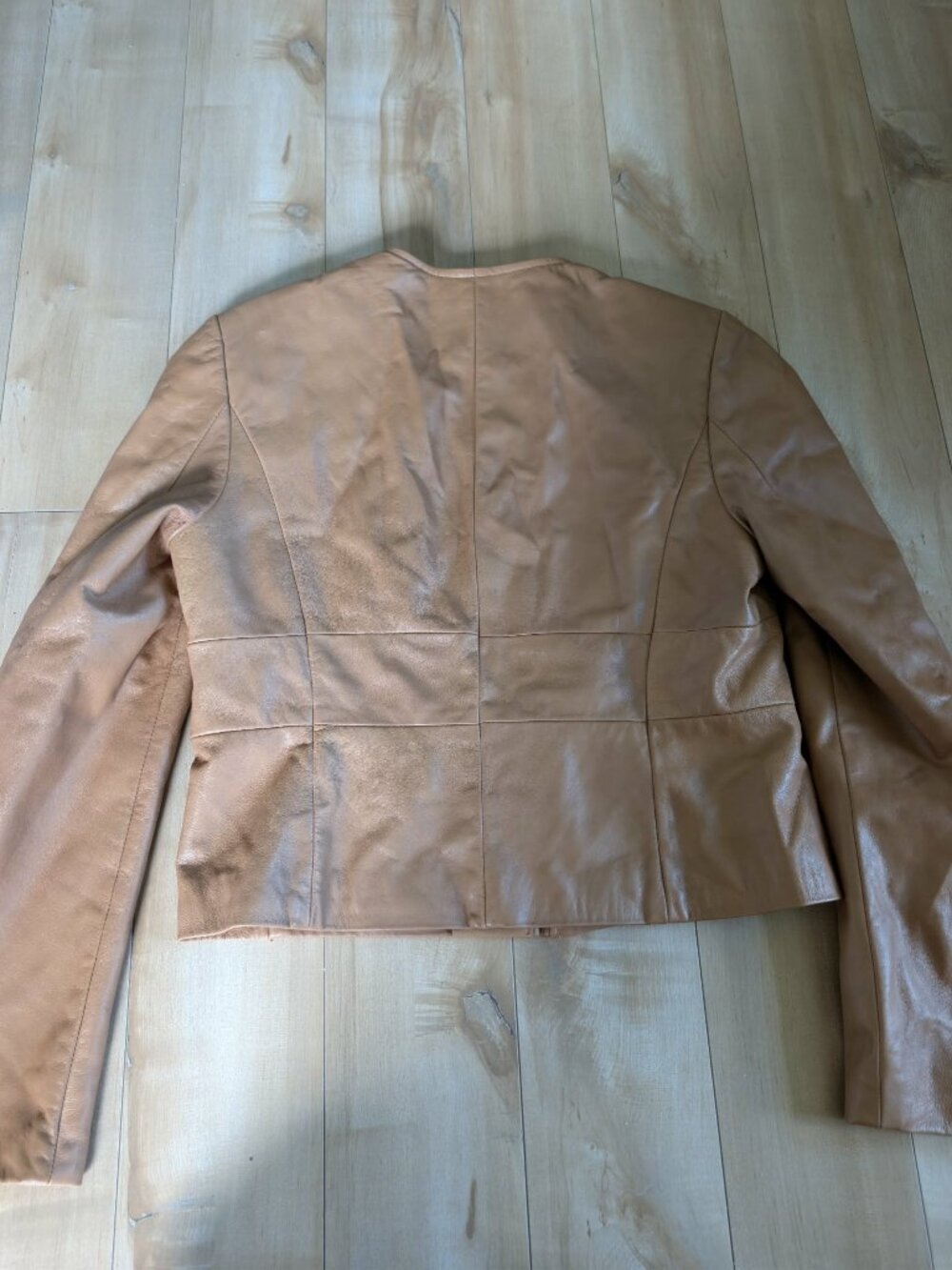 Danier S/P Camel Genuine Leather Jacket Made in Canada Y2K Minimalist - Picture 6 of 8
